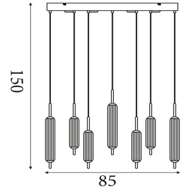 Suspension Cattail 33W LED Latte SEARCHLIGHT 76210-7CL