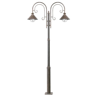 Lampadaire exterieur brun rouille 2x12 W NAUTICA FARO 71117