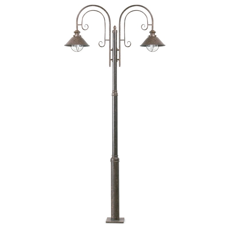 Lampadaire exterieur brun rouille 2x12 W NAUTICA FARO 71117