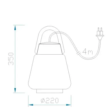 Lampe à poser KINKE Gris 1x20W MANTRA 6213