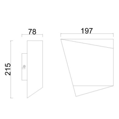 Applique Murale ASIMETRIC Blanc GX53 1x20W 21.5cm MANTRA 6220
