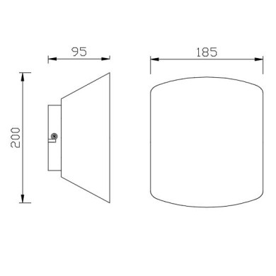 Applique Murale ASIMETRIC  Blanc GX53 1x20W 20cm MANTRA 6221