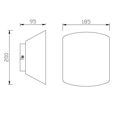 Applique Murale ASIMETRIC  Blanc GX53 1x20W 20cm MANTRA 6221