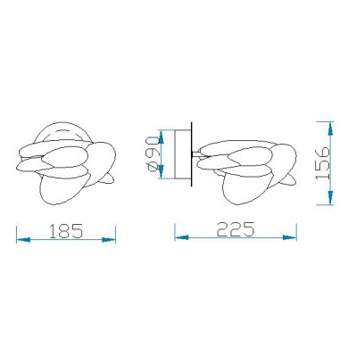 Applique NIDO Chromé  LED 1x6W MANTRA 5905