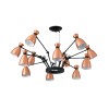 Suspension Araignée Retro Cuivre 12 Lampes E14 20W FARO 20047