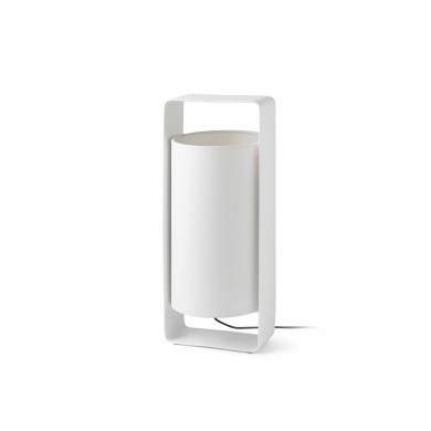 Lampe de Table Blanc Abat Jour Beige E27 20W Lula G FARO 28383