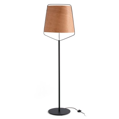 Lampadaire Interieur Noir Bois Stood 1xE27 20W Max FARO 29847
