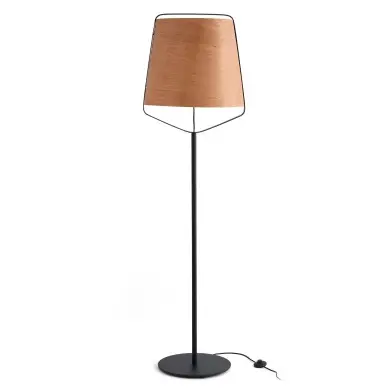 Lampadaire Interieur Noir Bois Stood 1xE27 20W Max FARO 29847