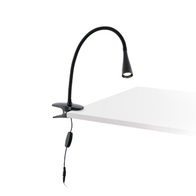 Lampe Bureau à Pince LENA Led 5W NOIR FARO 52061