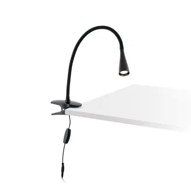Lampe Bureau à Pince LENA Led 5W NOIR FARO 52061