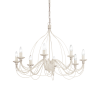 Lustre CORTE Blanc vieilli 8x40W IDEAL LUX 5898