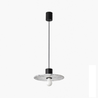 Suspension CONFETTI 300 1x15W E27 Noir Mat Blanc et Noir FARO 68600-50