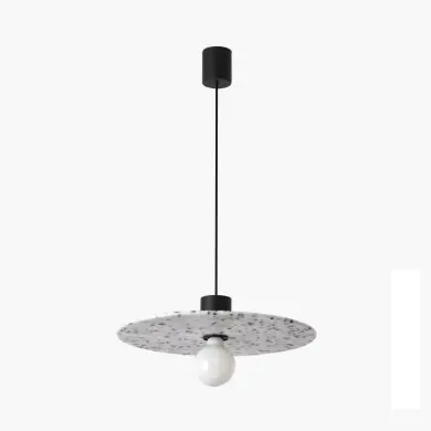 Suspension CONFETTI 400 1x15W E27 Noir Mat Blanc et Noir FARO 68600-51