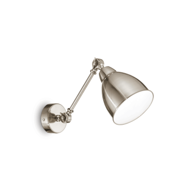 Applique murale NEWTON Nickel 1x60W IDEAL LUX 16399