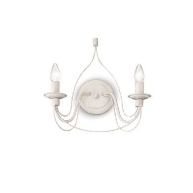 Applique murale CORTE Blanc vieilli 2x40W IDEAL LUX 28460
