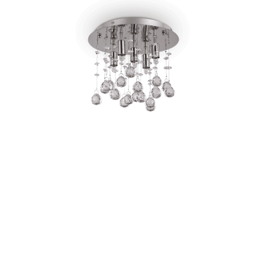 Plafonnier MOONLIGHT Chrome 5x40W IDEAL LUX 94649
