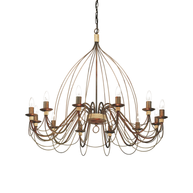 Suspension Corte 12x40W E14 Rouille IDEAL LUX 97671