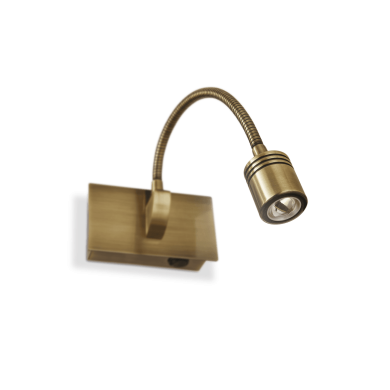 Applique murale DYNAMO Laiton vieilli 1x3W IDEAL LUX 121352