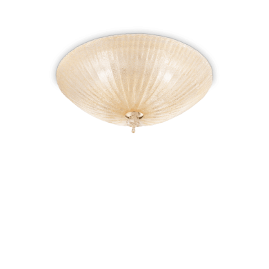 Plafonnier SHELL PL3 Verre ambré 60W max IDEAL LUX 140179