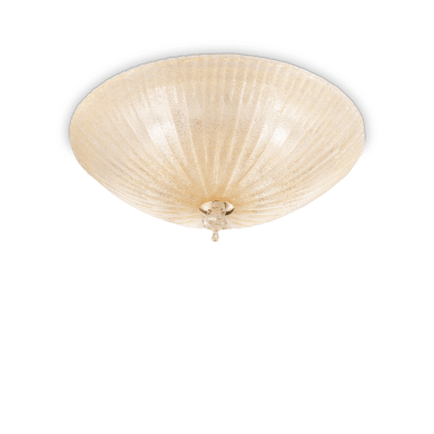 Plafonnier SHELL Ambre 4x60W IDEAL LUX 140186