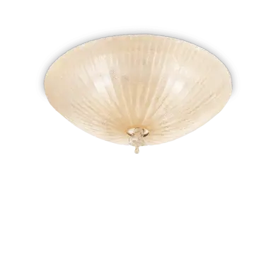 Plafonnier SHELL Ambre 4x60W IDEAL LUX 140186