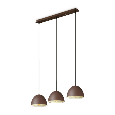 Suspension FOLK SP3 Corten 60W max IDEAL LUX 174235