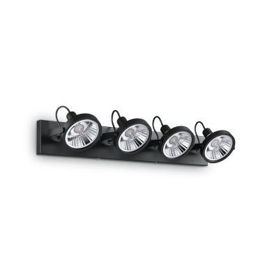 Plafonnier GLIM Noir GU10 4x50W IDEAL LUX 200255