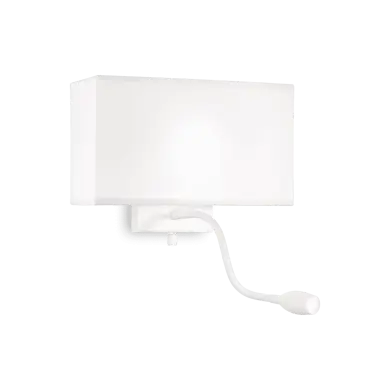 Applique Murale HOTEL Blanc E27/LED 1+1x60/1W IDEAL LUX 215693