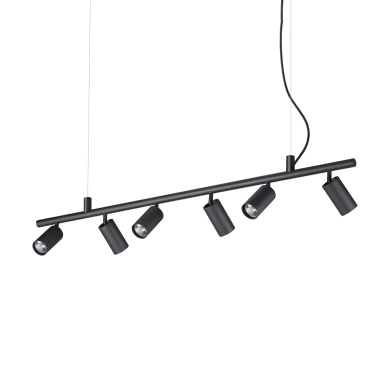 Suspension DYNAMITE Noir 6xGU10 28W IDEAL LUX 231396
