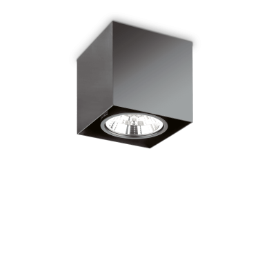 Plafonnier MOOD Noir 1xGU10 50W Carré IDEAL LUX 243931