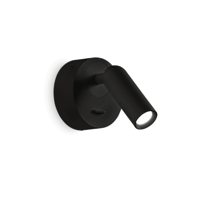 Applique murale BEAN Noir 1x3,5W Rond IDEAL LUX 260617