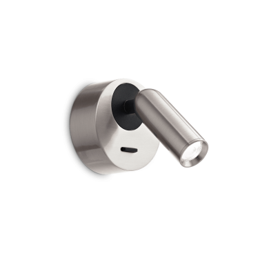 Applique murale BEAN Nickel 1x3,5W IDEAL LUX 260631