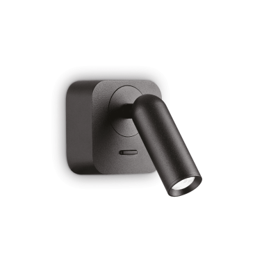 Applique murale BEAN Noir 1x3,5W Carré IDEAL LUX 260655