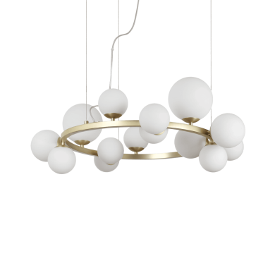 Suspension Perlage 14x15W G9 Laiton IDEAL LUX 283814