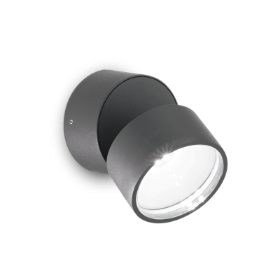 Applique Extérieur Omega Round 1x7W LED Anthracite 4000K IDEAL LUX 285467