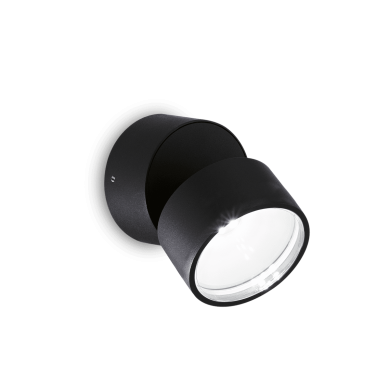 Applique Extérieur Omega Round 1x7W LED Noir IDEAL LUX 285504