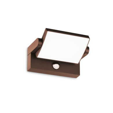Applique Extérieure Swipe 1x21W LED Café avec Détecteur IDEAL LUX 307176