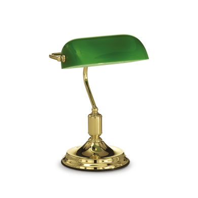 Lampe de Banquier LAWYER Laiton 1x60W IDEAL LUX 13657