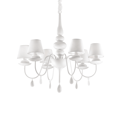 Lustre BLANCHE Blanc 6x40W IDEAL LUX 35581