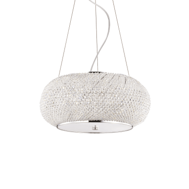 Suspension PASHA Chrome 6x40W IDEAL LUX 82158
