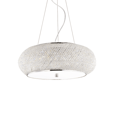 Suspension PASHA Chrome 10x40W IDEAL LUX 82196