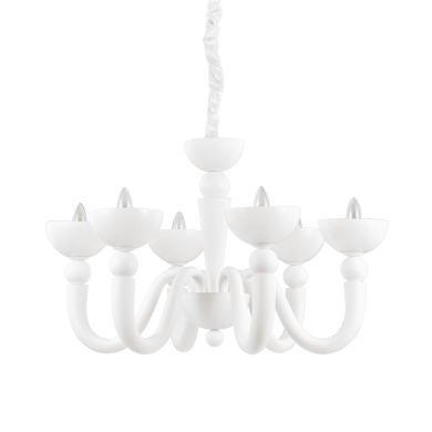 Lustre BON BON Blanc 6x40W IDEAL LUX 93994