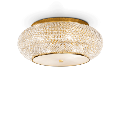Plafonnier PASHA Or 10x40W IDEAL LUX 100791