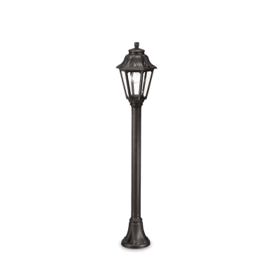 Lampadaire extérieur ANNA Noir 1x60W IDEAL LUX 101514