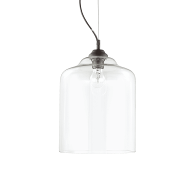 Suspension BISTRO Carré Transparent 1x60W IDEAL LUX 112305