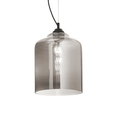 Suspension BISTRO Carré Fumé 1x60W IDEAL LUX 112312