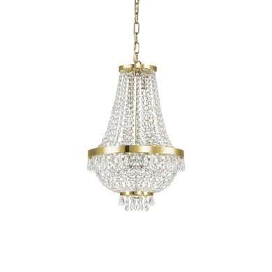 Lustre Empire Montgolfière CAESAR Or 6x40W IDEAL LUX 114729
