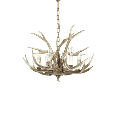 Lustre Bois de Cerf CHALET 6x40W IDEAL LUX 115498