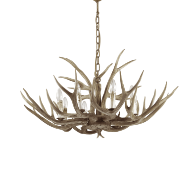 Lustre effet Bois de Cerf CHALET 8x40W IDEAL LUX 115504