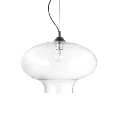Suspension BISTRO rond Transparent 1x60W IDEAL LUX 120898